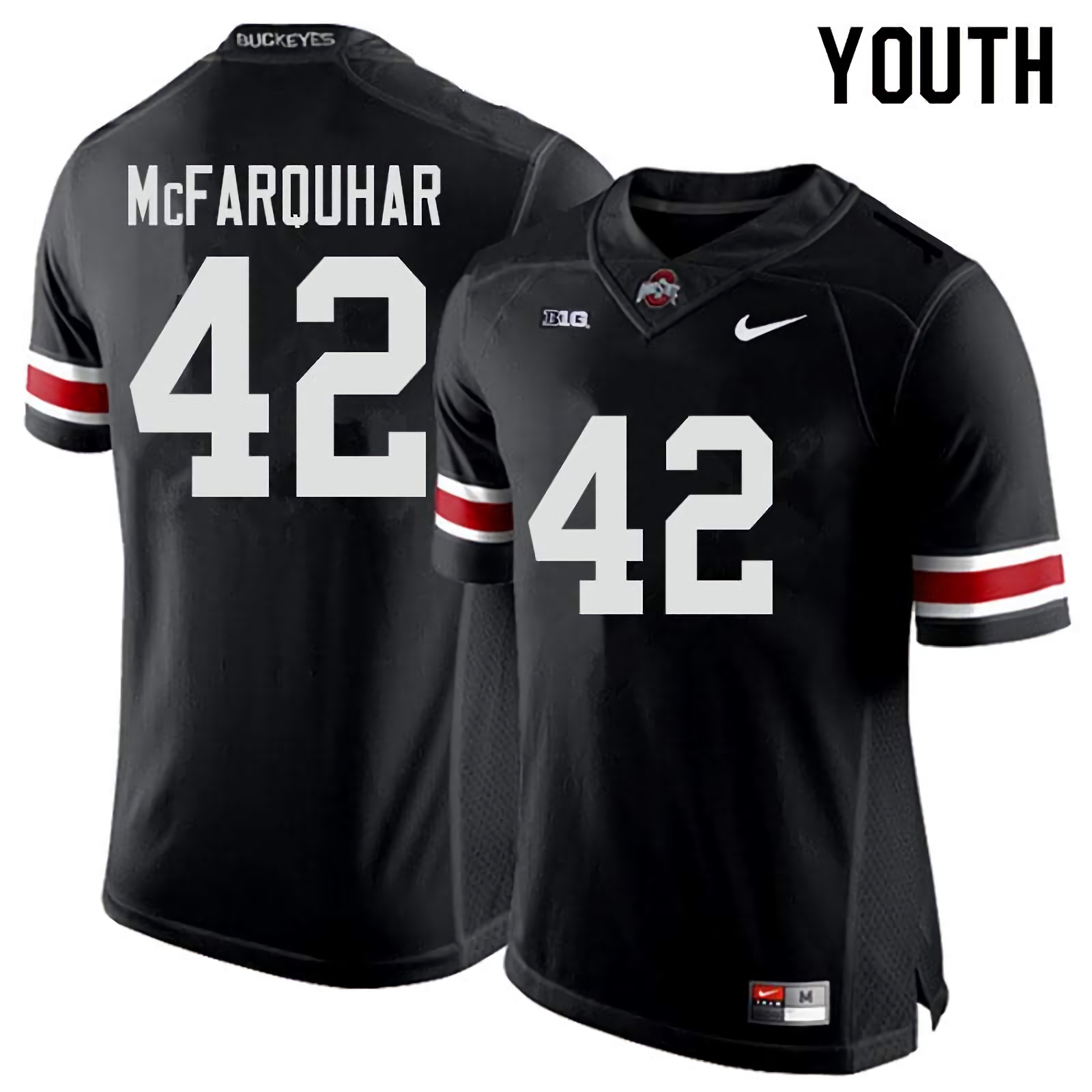 Lloyd McFarquhar Ohio State Buckeyes Youth NCAA #42 Nike Black College Stitched Football Jersey IUZ4056XN